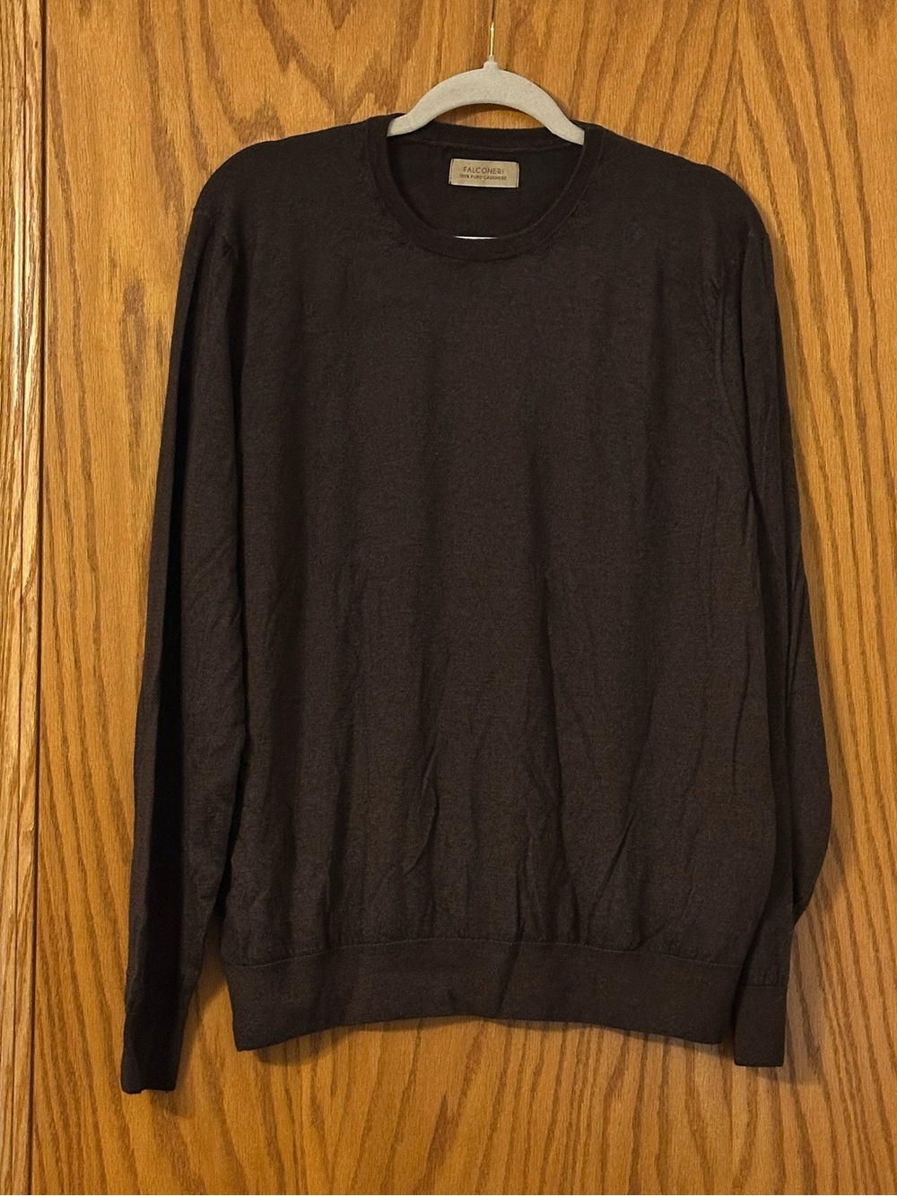 Falconeri Men's Brown Round-Neck Ultrafine Cashmere Sweater - Brown - Size XL